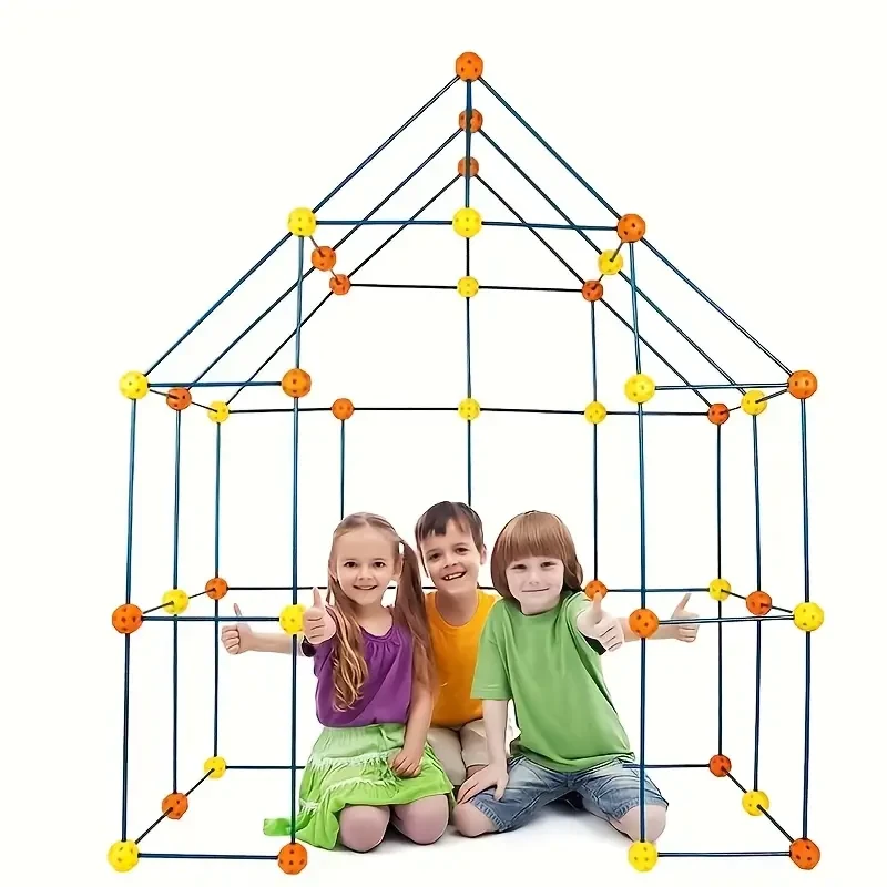 [Large DIY Mosaic Tent Toy] Fort Construction Toys