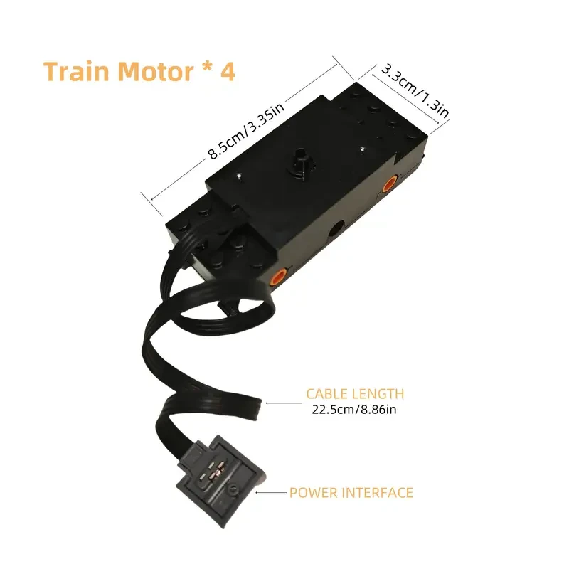 12pcs Technic Train Motor Kit, Complete Power Function Set, Science and Technology Motor Kit for Trains
