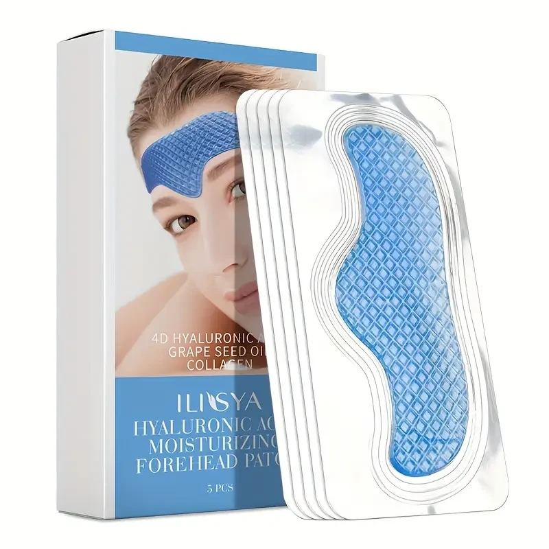 ILISYA Hyaluronic Acid & Collagen Forehead Face Masks, 5-Pack