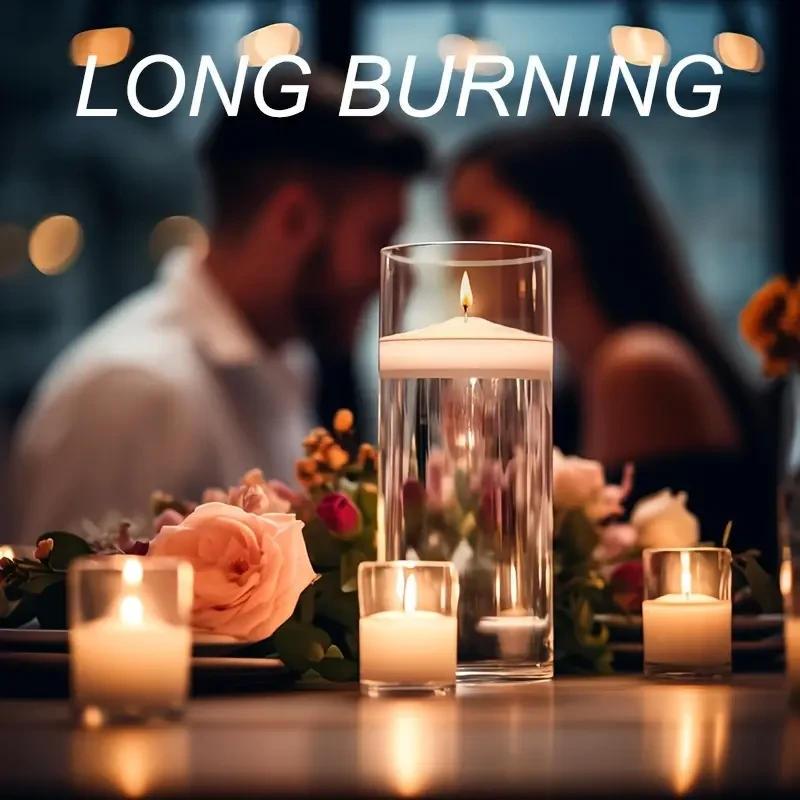 12pcs White Floating Candles