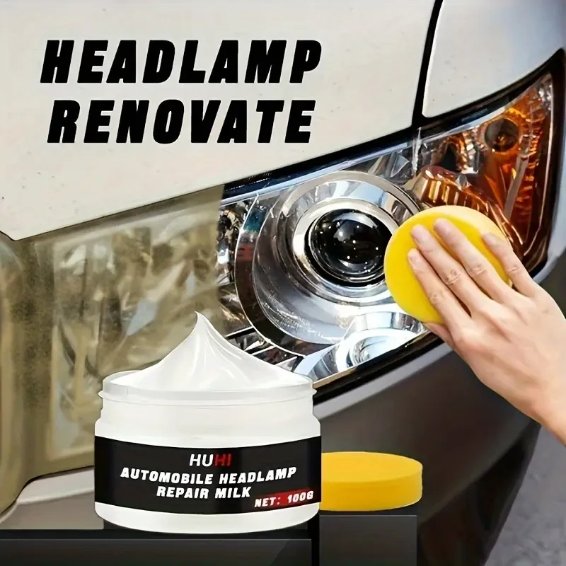 Headlight Restoration Kit - Quick Brightening & Scratch Repair for Car Lights