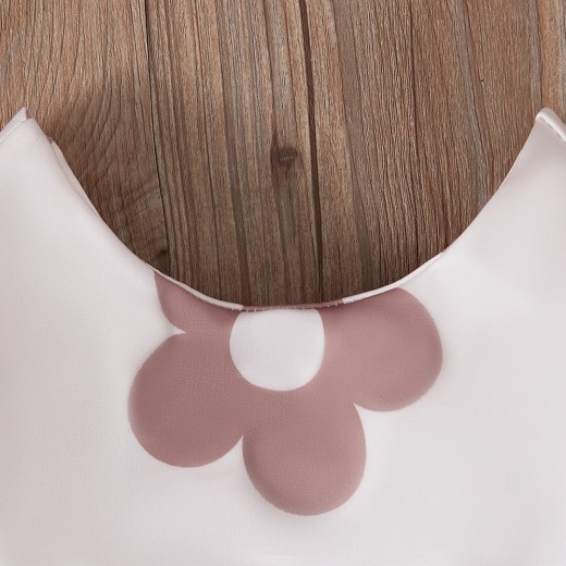 Children's European And American Spring And Autumn Swimsuit Girls' Small Flower Pattern Long Sleeve Triangle Rompers