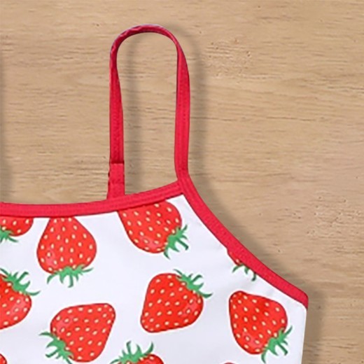 Children's Swimsuit Three-piece Girls' Skirt Middle And Big Children's Ruffled Split Swimsuit