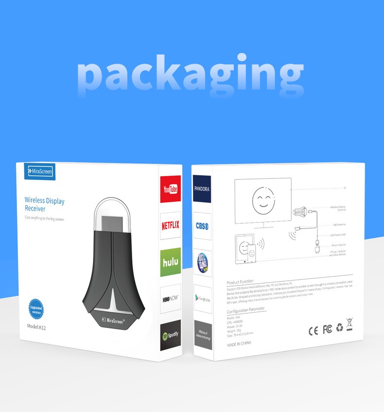 Mirascreen HDMI Mobile Phone Wifi Push Treasure Dongle HD Projector