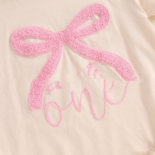 Baby Girl Bow Towel Embroidery Short Sleeve Triangle Rompers