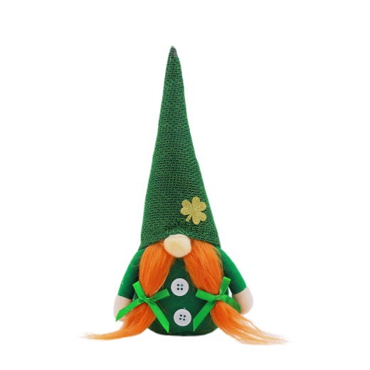 St Patrick's Day Green Hat Dwarf Doll