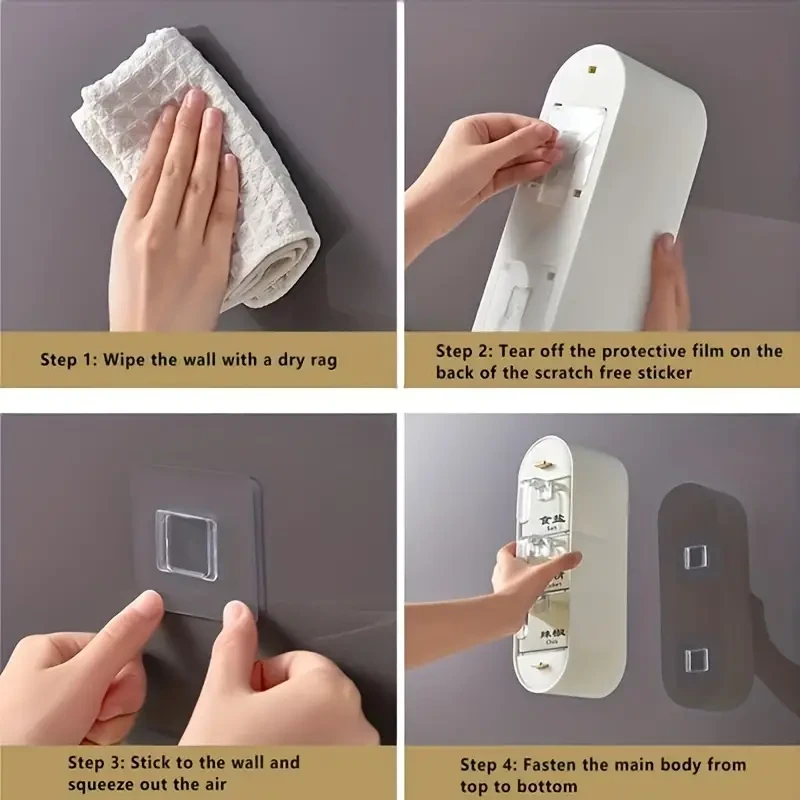 Wall Mounted Seasoning Box - 5-Compartment Spice Organizer for a Tidy Kitchen