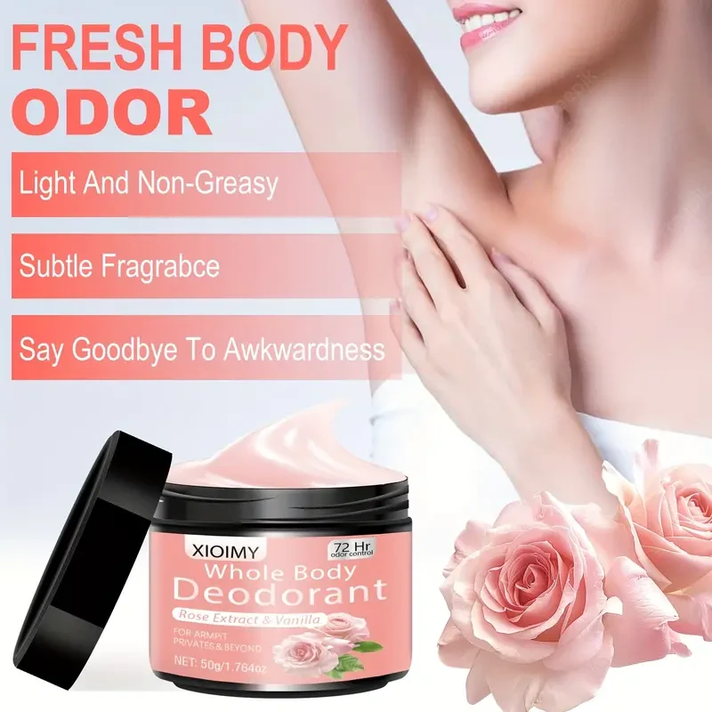 XIOIMY Rose Scented Deodorant Cream, 2pcs