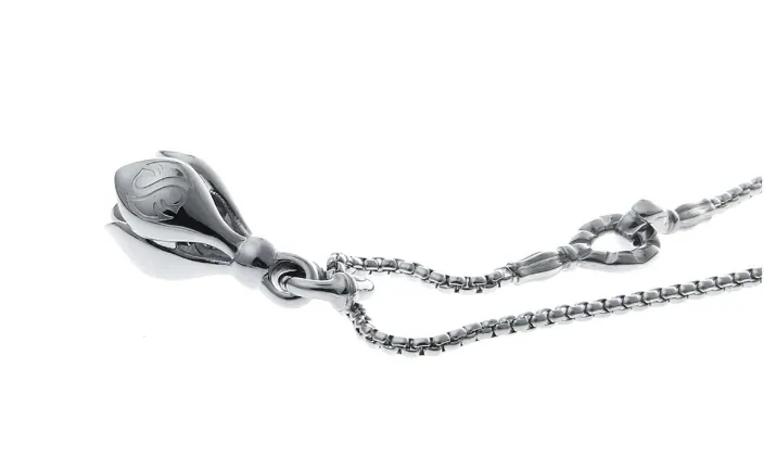 Lotus Bell Pendant Necklace Titanium Steel