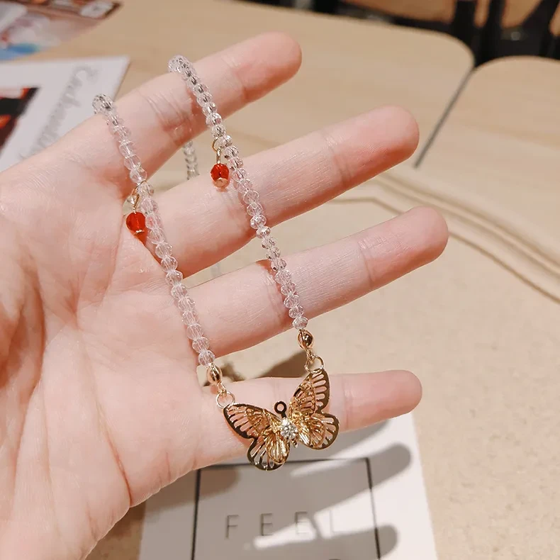 Wild clavicle chain butterfly necklace