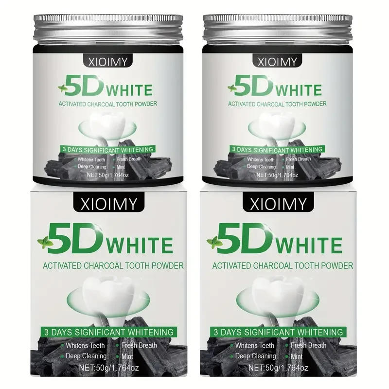 2pcs activated carbon teeth whitening powder