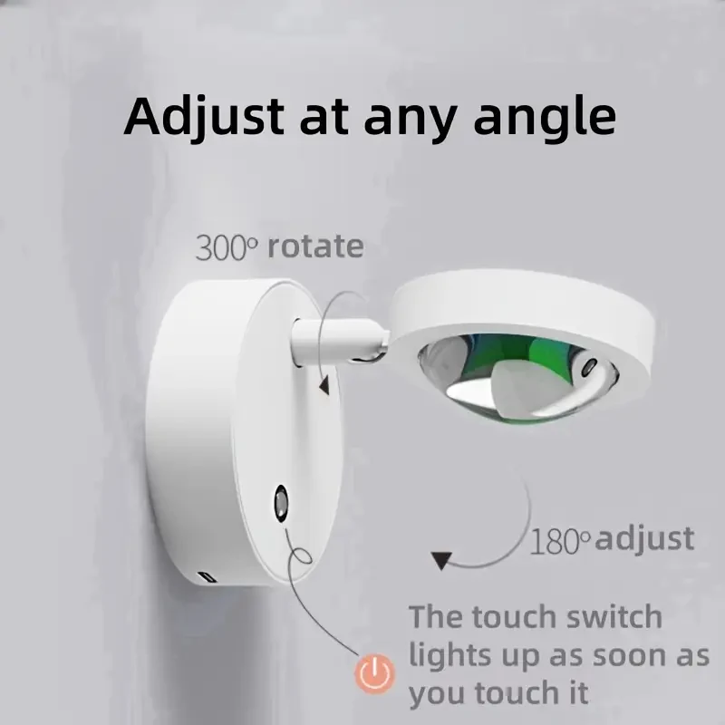 LED Sunset Lamp Projector  USB & Battery Powered, Romantic Rainbow Lighting for Bedroom, Living Room Decor and Photography, Rechargeable 2000mAh Polymer Battery