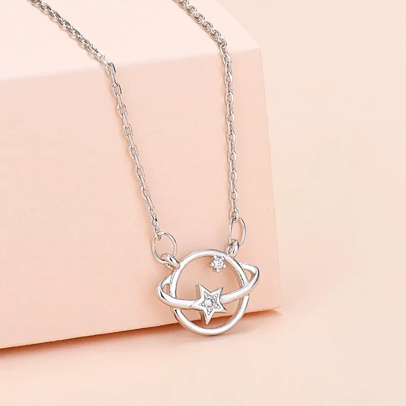 Korean Temperament Dream Planet Fashion Trend Zircon Clavicle Chain Net Red Small Jewelry