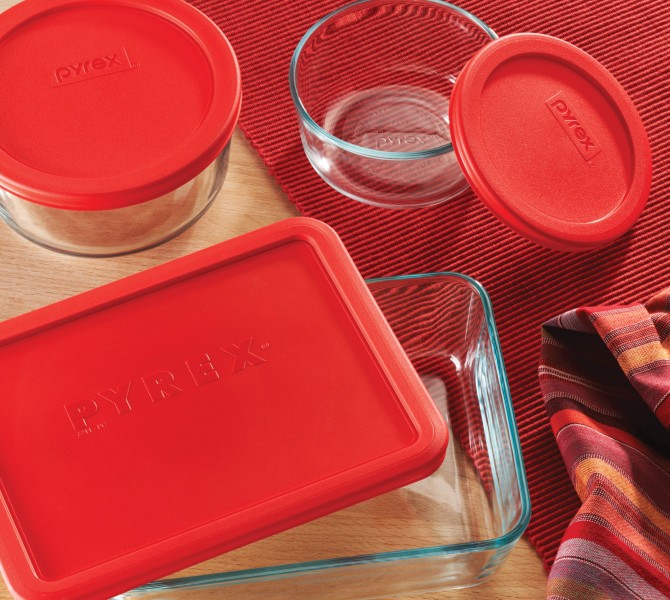Simply Store 6 Cup Rectangle Container with Red Lid - Pyrex