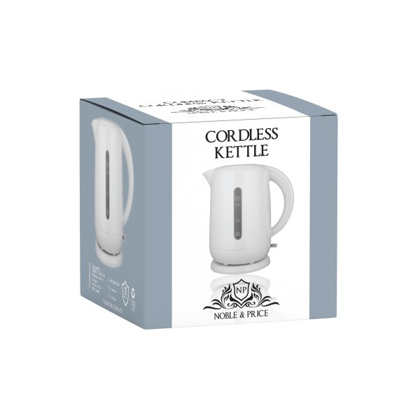 Cordless Kettle White 1.7L - Noble & Price