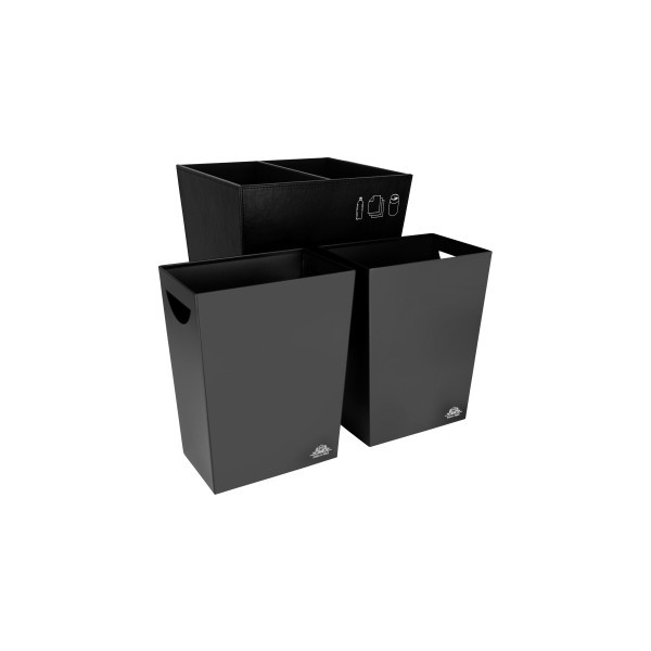 Recycle Waste Bin Black 2pc 3.8L - Noble & Price