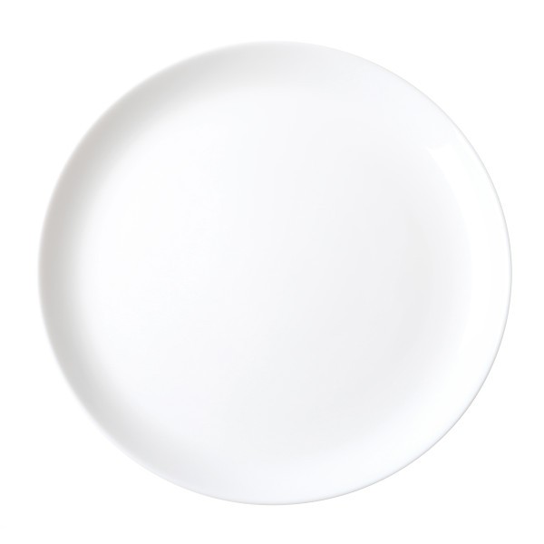 White Coupe Glass Dinner Plate 25cm  - Wiltshire