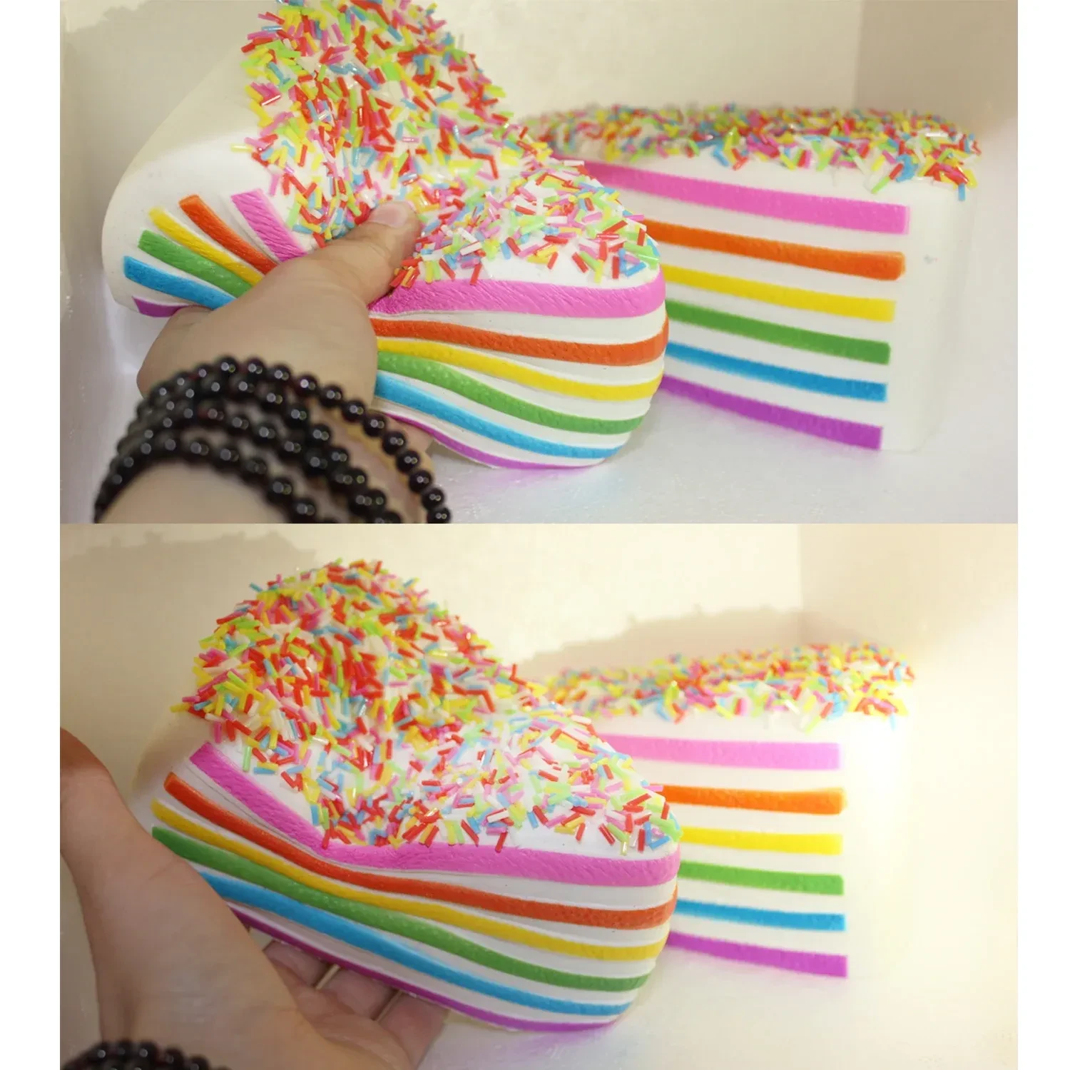 Triangle color needle cake squeeze toy