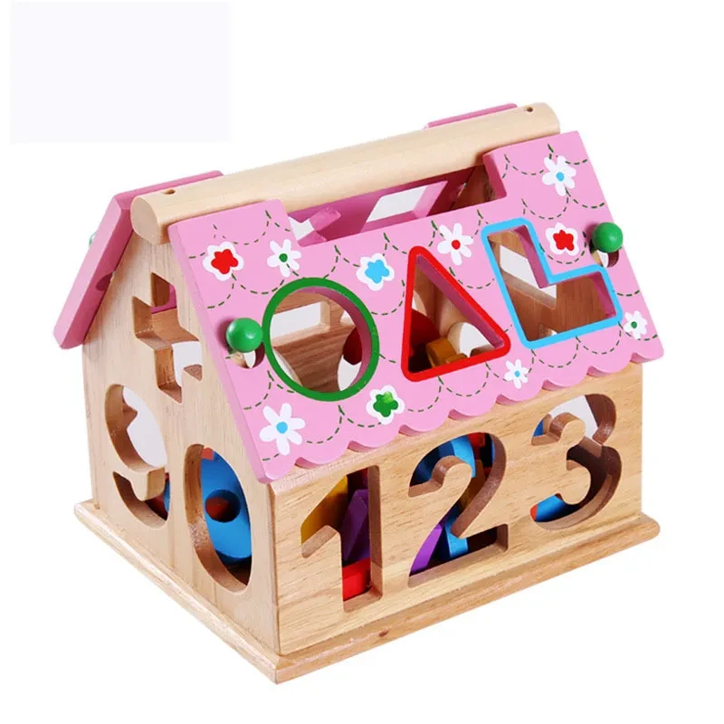 Wooden Digital Geometric Shape Puzzle Toy
