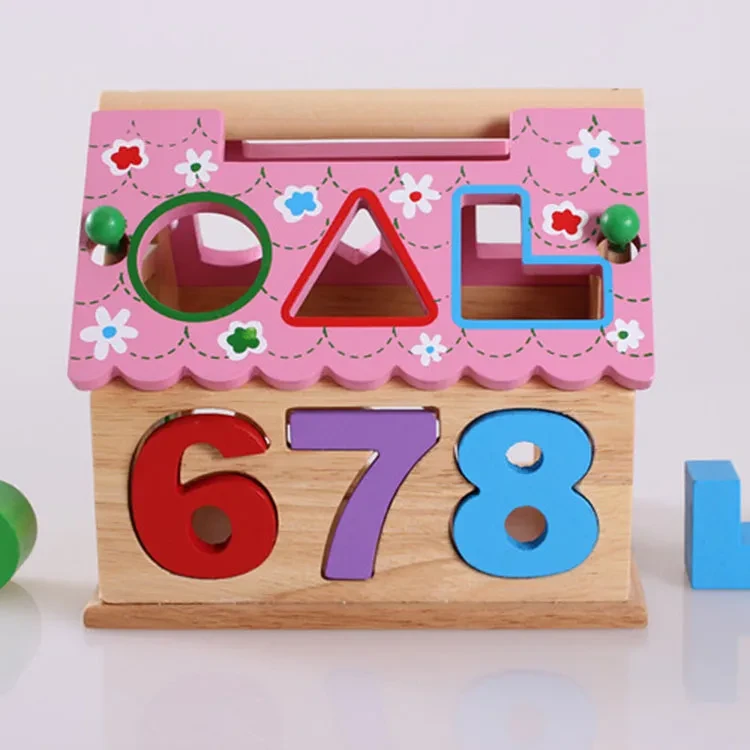 Wooden Digital Geometric Shape Puzzle Toy