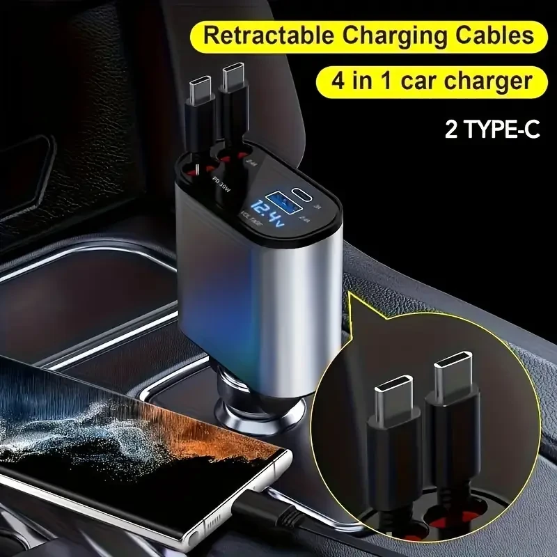 Type-c mobile phone car charger 4 in 1