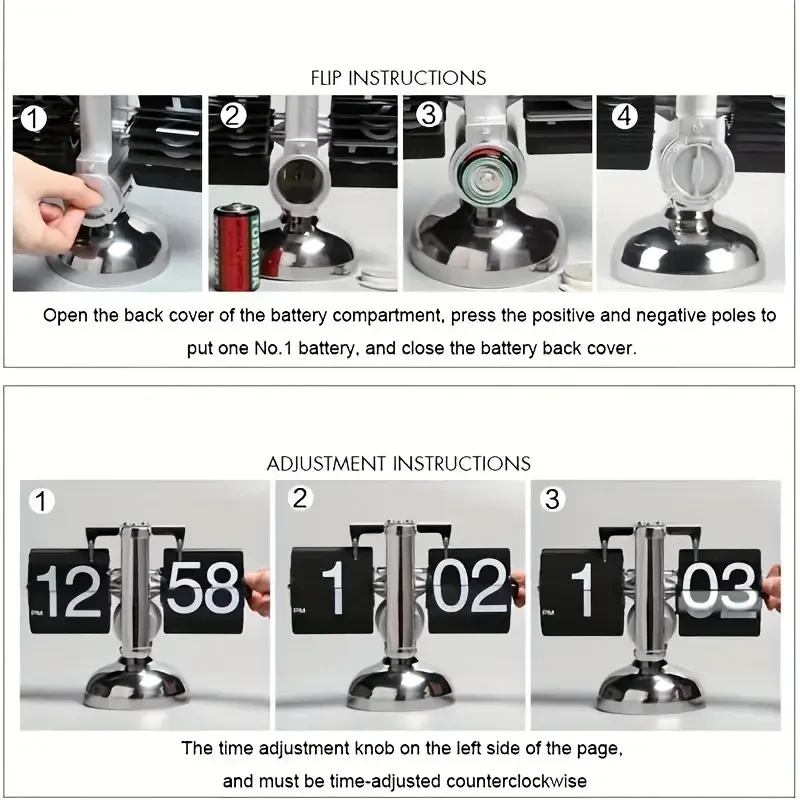 Clocteck Automatic Flip Page Clock for Home and Office