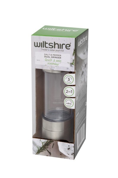 Dual Grinder Stainless Steel 19cm  - Wiltshire