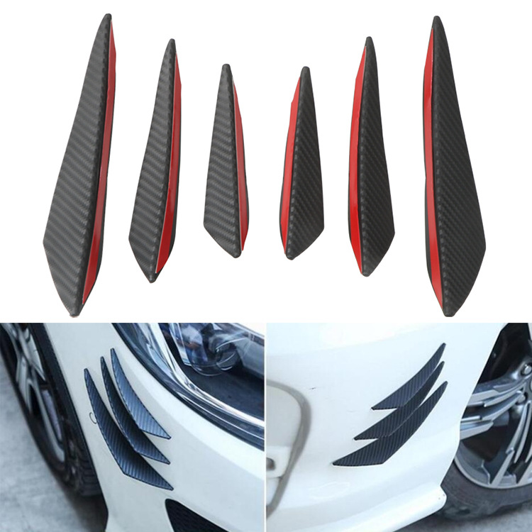 Carbon fiber modified front bumper spoiler