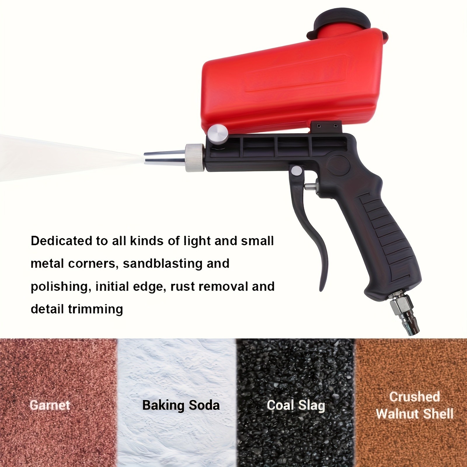 90psi Portable Gravity Sandblaster High-Pressure Sand Removal Tool for Efficient Cleaning and Abrasive Blasting