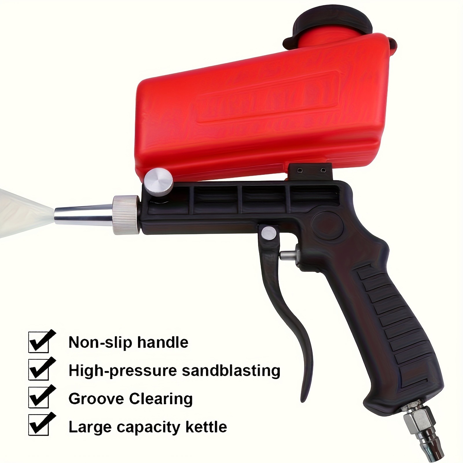 90psi Portable Gravity Sandblaster High-Pressure Sand Removal Tool for Efficient Cleaning and Abrasive Blasting