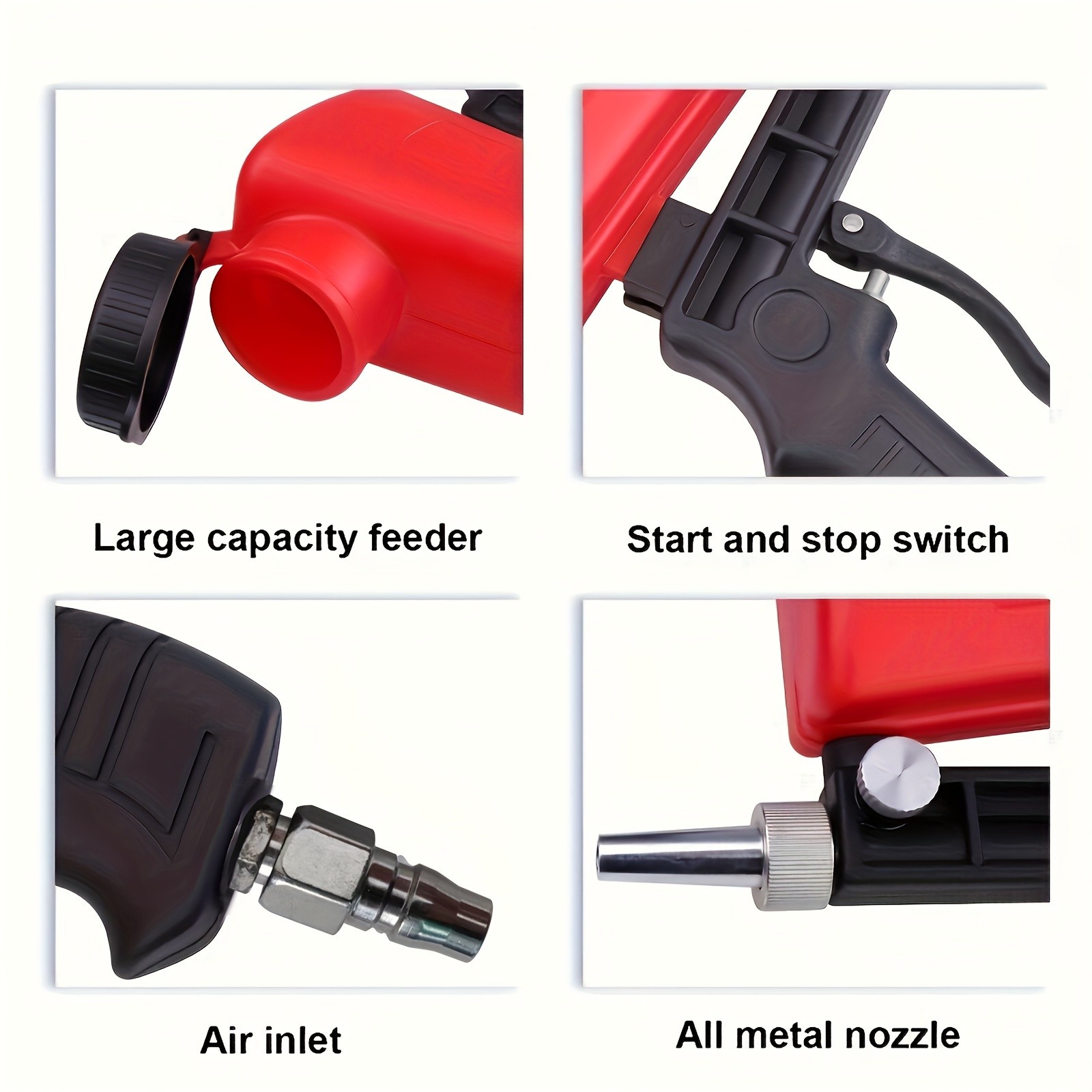 90psi Portable Gravity Sandblaster High-Pressure Sand Removal Tool for Efficient Cleaning and Abrasive Blasting