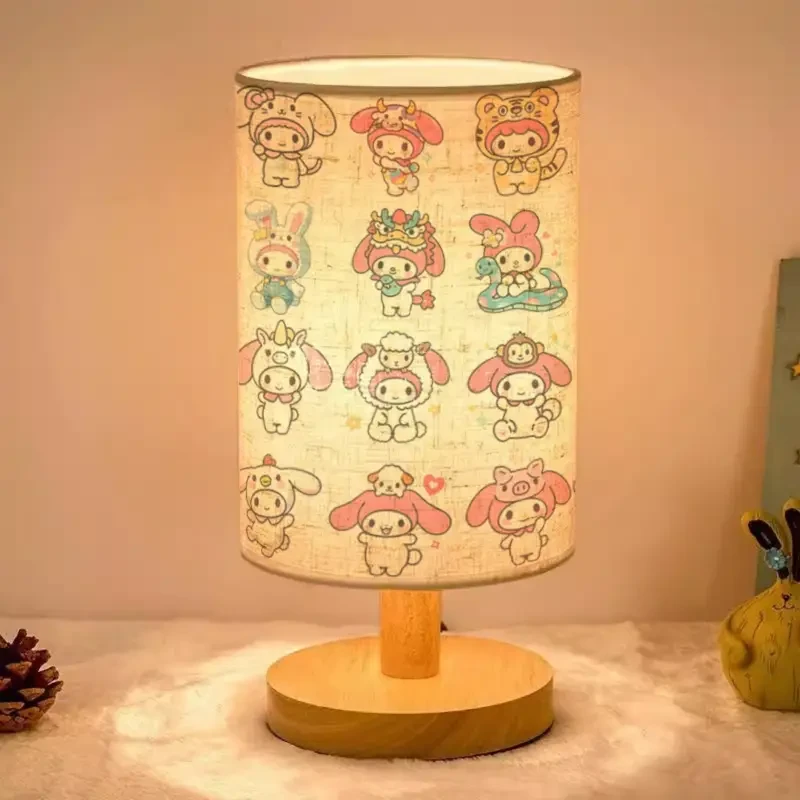 Adorable Melody Table Lamp with Cute Character Prints  USB Powered, Adjustable Tri-Color Lighting, 274.32 cm Tall, Perfect for Bedroom & Living Room