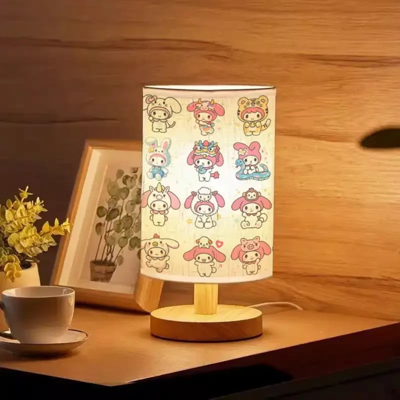 Adorable Melody Table Lamp with Cute Character Prints  USB Powered, Adjustable Tri-Color Lighting, 274.32 cm Tall, Perfect for Bedroom & Living Room