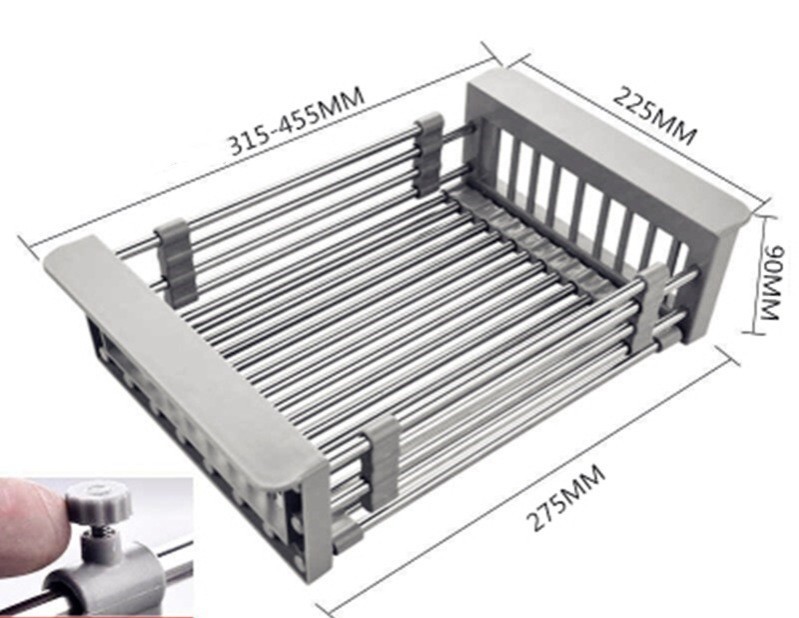 New Kitchen Sink Accessories Hanging Pp Basket Drain Basket Plastic Storage Filter Basket Wash Basin Dish Rack