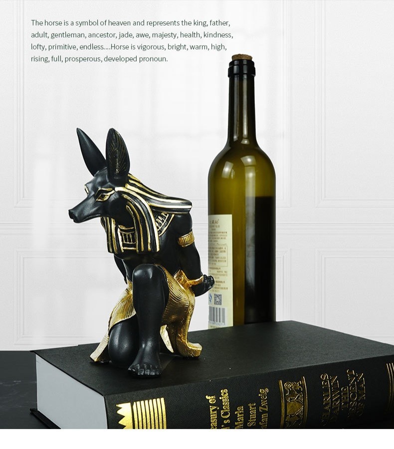 Creative Wine Rack Decoration Anubis Dog God Wine Rack