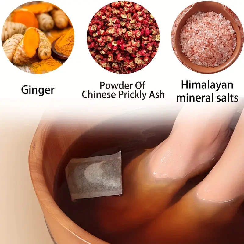 Xioimy 40pcs Ginger Herbal Foot Soak Pack