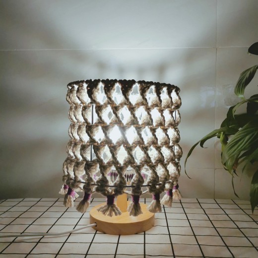 Nordic Style Hand-woven Table Lamp Decorative Lamp Bedroom Bedside Lamp Ethnic Bohemian Creative Lamp