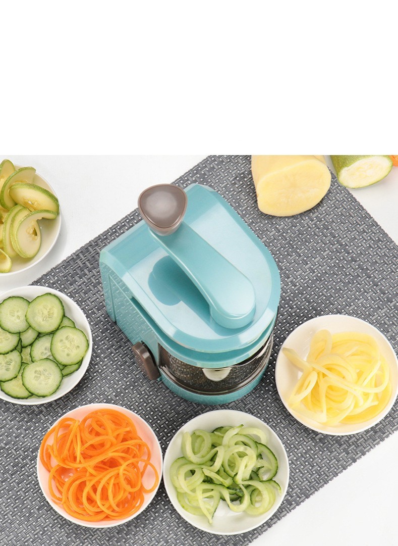 Spiral Grater, Vertical Hand-Operated Filament Vegetable Cutter, Salad Artifact, Vegetable Cutter
