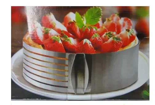 6 Layers Adjustable Cake Cutter Slicer Stainless Steel Round Bread Cake Cutter Slicer Mousse Ring Mould Cake Decorating Tools