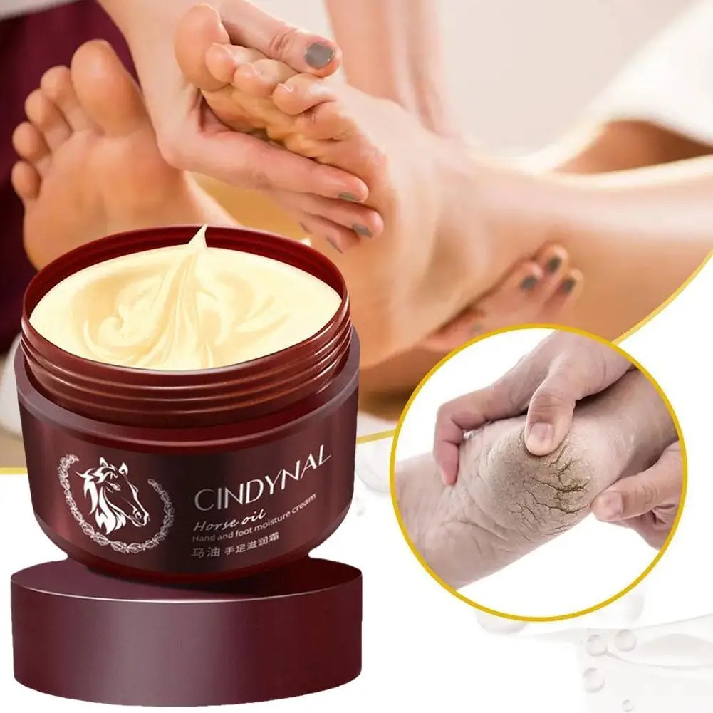 Horse Oil Hand and Foot Salve Cream Natural Heel Repair Cream for Drying, Cracking, and Moisturizing