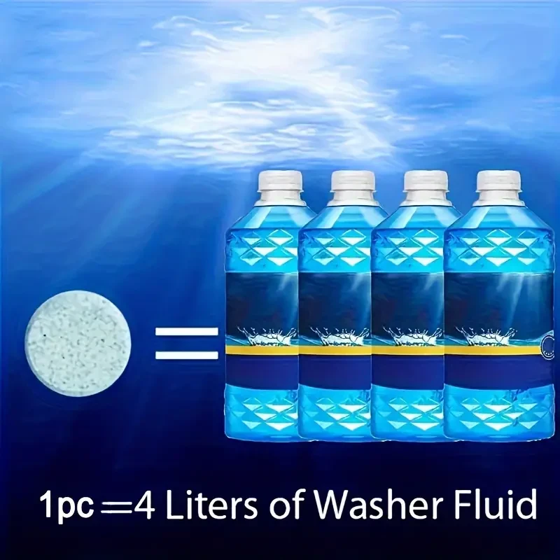 60pcs Portable Car Windshield Cleaner - Solid Wiper Fluid Tablets