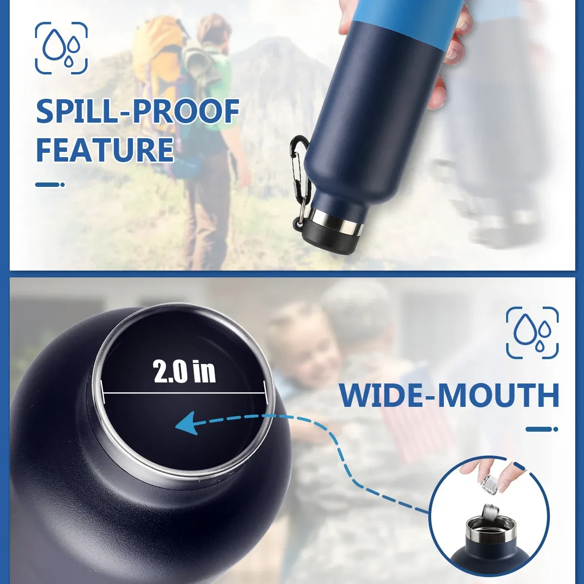 Outdoor Stainless Steel Portable Large-capacity Creative Sports Water B