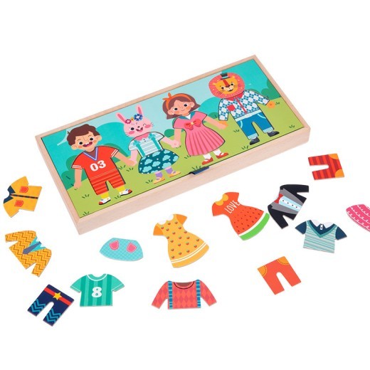 Children's Early Education Perception Puzzle Wooden Variety Hang The Clothes Dressing Educational Toys