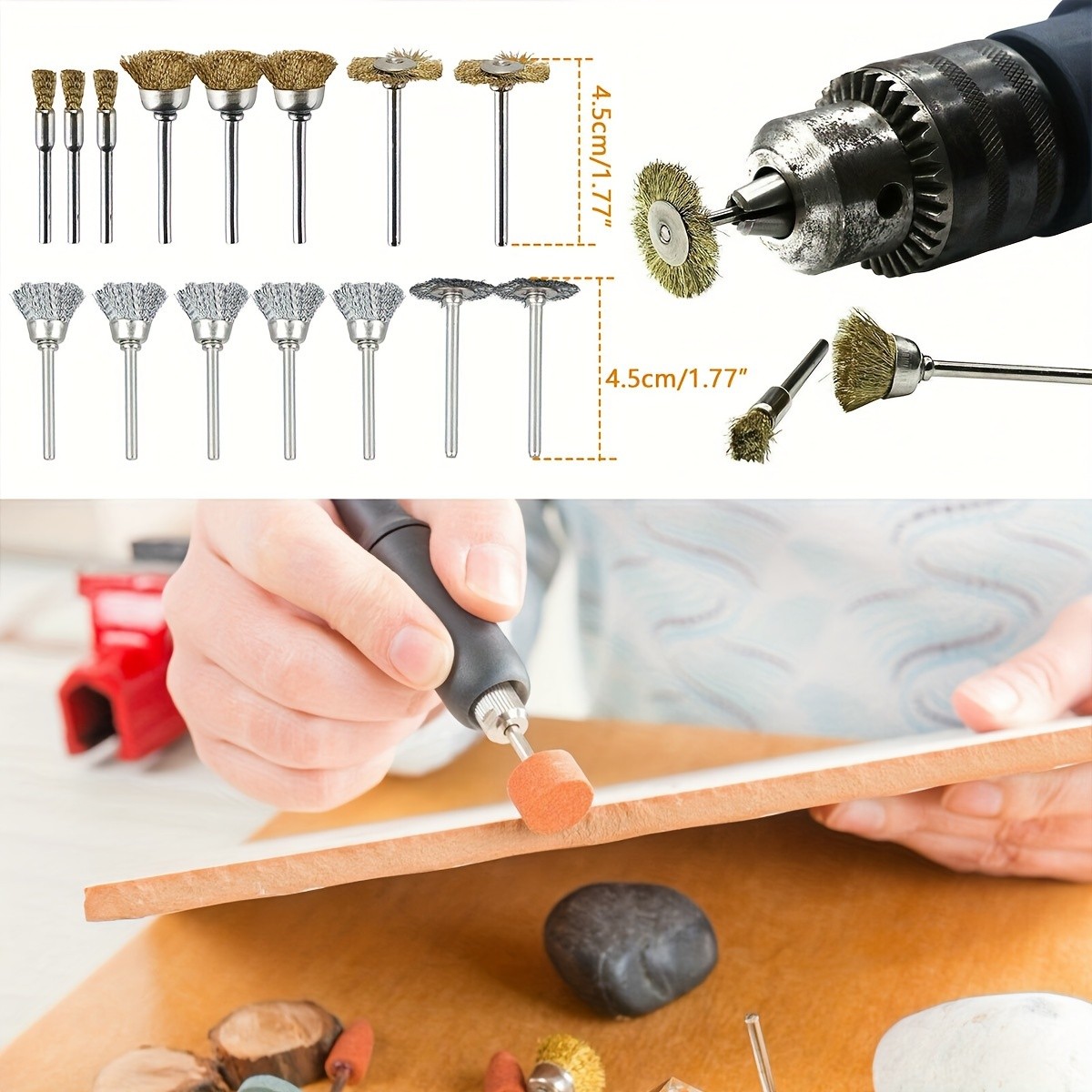 217Pcs Rotary Tool Accessories Kit  Comprehensive Set with Grinding Heads, Wool Wheels, Cutting Discs, and More for Versatile Cutting, Grinding, Carving, and Polishing