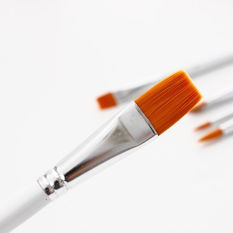 Set of 6 watercolor acrylic brushes