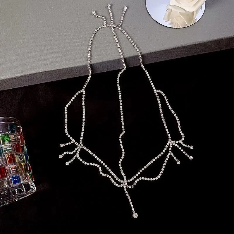 Ins Fashion New Water Diamond Forehead Chain