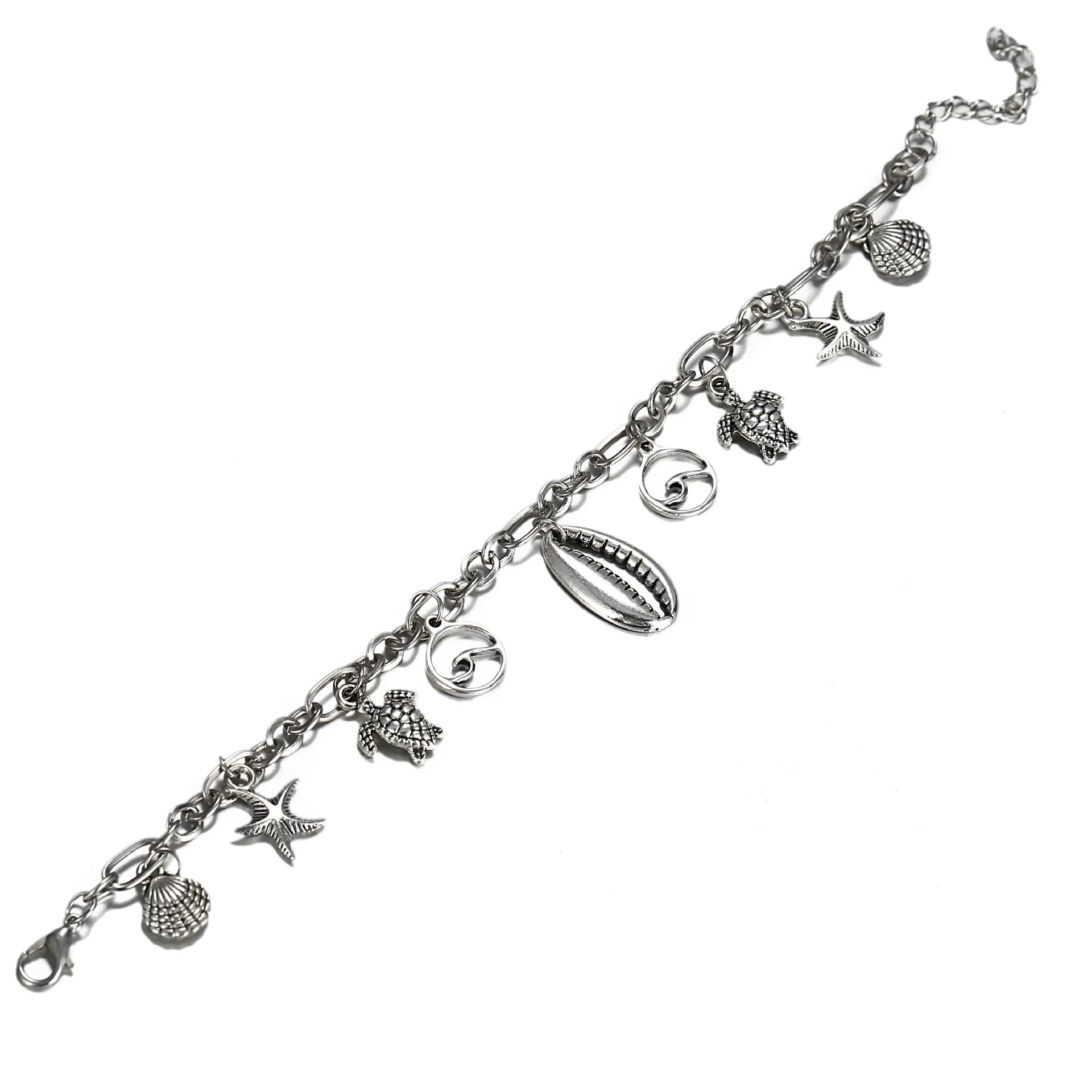 Boho Wave Turtle Pendant Anklet Bracelets For Women Shell Anklet Bracelets On The Leg Bohemian Foot Ocean Jewelry