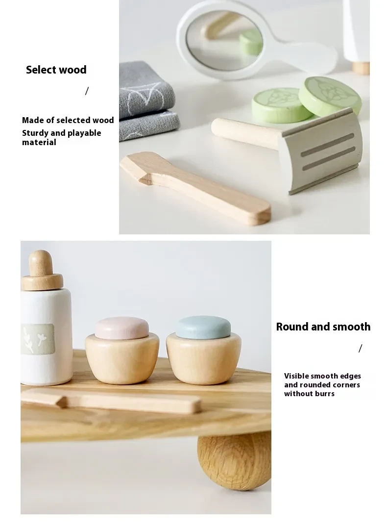 Wooden Children's Toy Girls' Makeup Mask