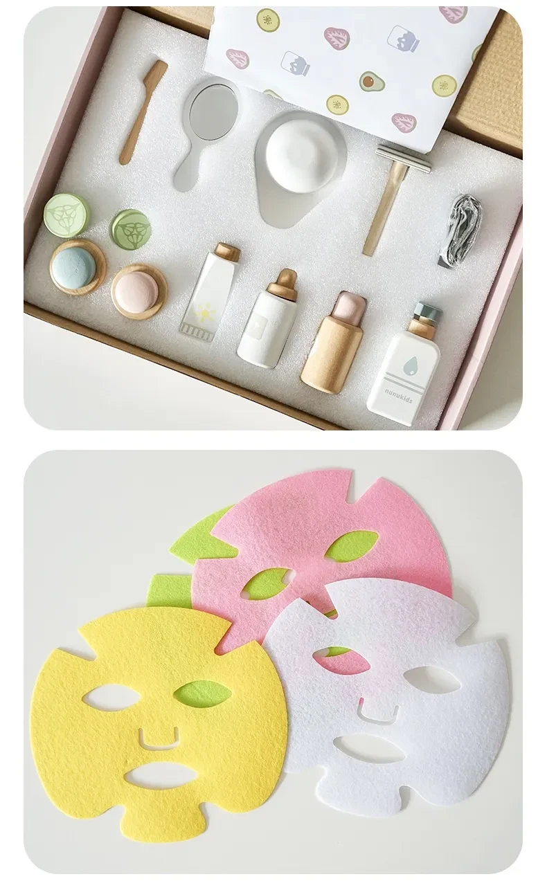 Wooden Children's Toy Girls' Makeup Mask