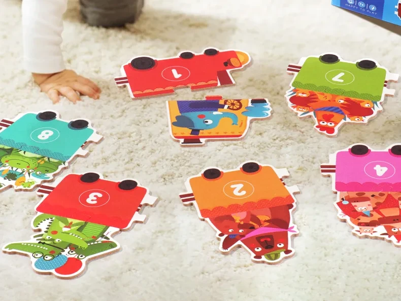 Manufacturer Color Digital Animal Puzzle Toy Children's Puzzle Scientific And Educational Toy Cross-border Train Gift